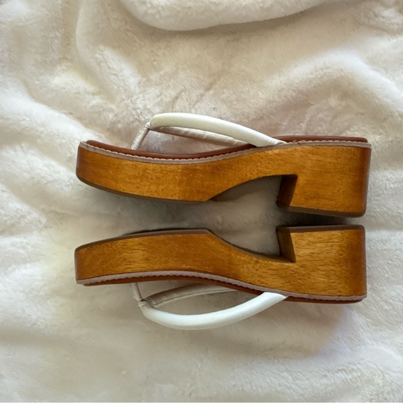 NWOT Anthropologie Vincenzo Wooden Heel Platform Sandals Size 9.5 - Picture 6 of 9